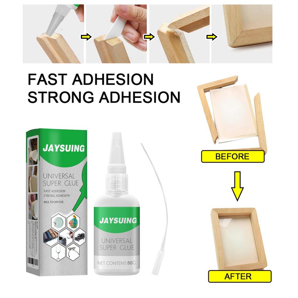 Jaysuing Multipurpose Quick-Dry Adhesive for Tiles, Leather, Wood, and DIY Repairs