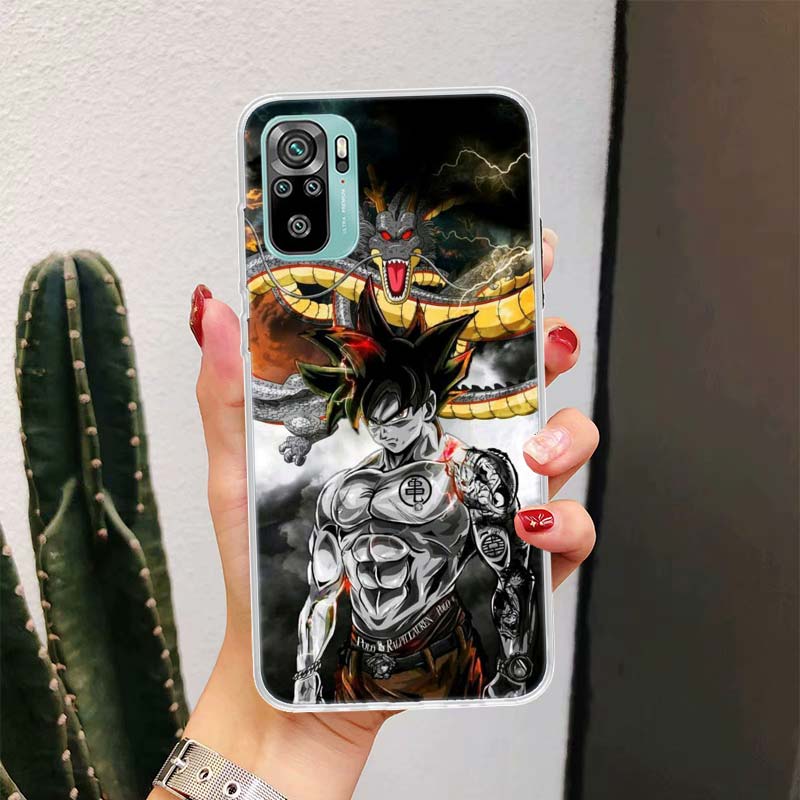 Custodia per Telefono Anime Goku Dragon Ball Per Xiaomi Redmi Note 10S 10 11S 11 9S 9 8T 8 Pro 11T 5G 11E 9T 7 6 5 5A 4X Fundas Cover Coque