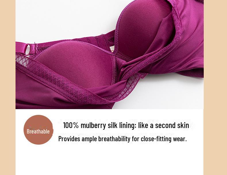 Mulberry Silk Medium-Thick Wireless Bra: Comfortable, Breathable, Sexy Sleepwear for Women
