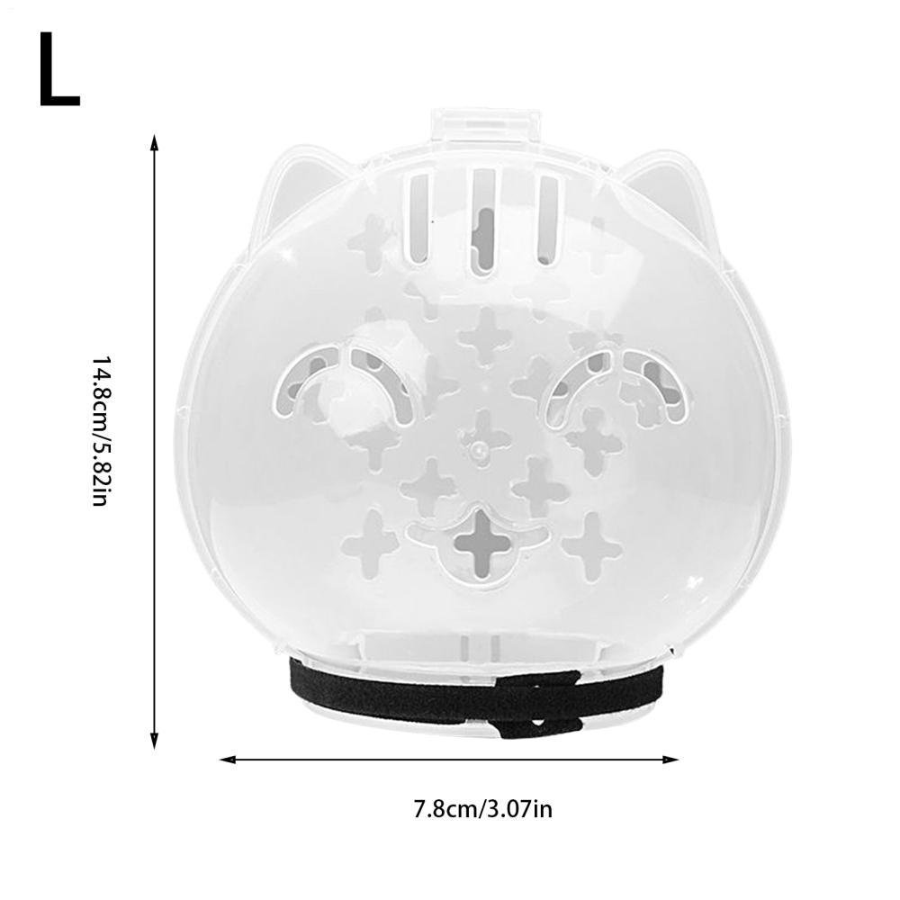 Cat Helmet For Grooming Transparent Head Cover Adjustable Kitten Astronaut Helmet Shaving Pet Tools Guard Muzzle Chewing For Cat