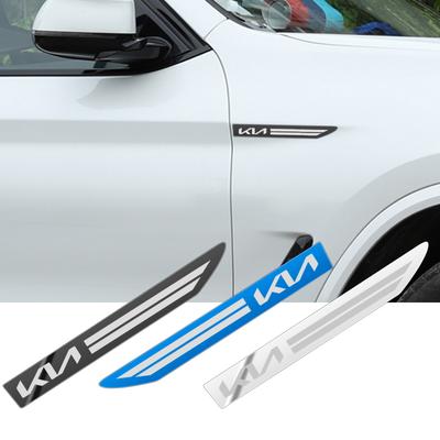 ABCDEM1 Car Styling 2pcs Side Wing Badge Emblem Fender Sport Car Sticker for Rio Ceed Sportage Cerato Soul Picanto Auto Accesspries