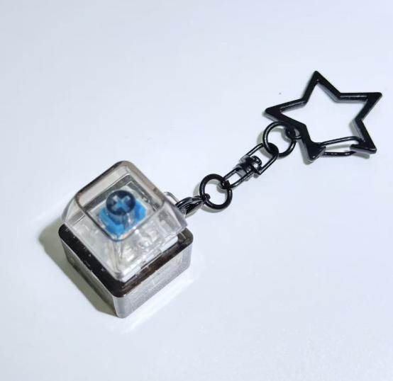 Portable Pentagram Pendant Mechanical Keyboard Button Keychain Fingertip Fidget Toy Anti-Anxiety Stress Relief Tool For Home Off