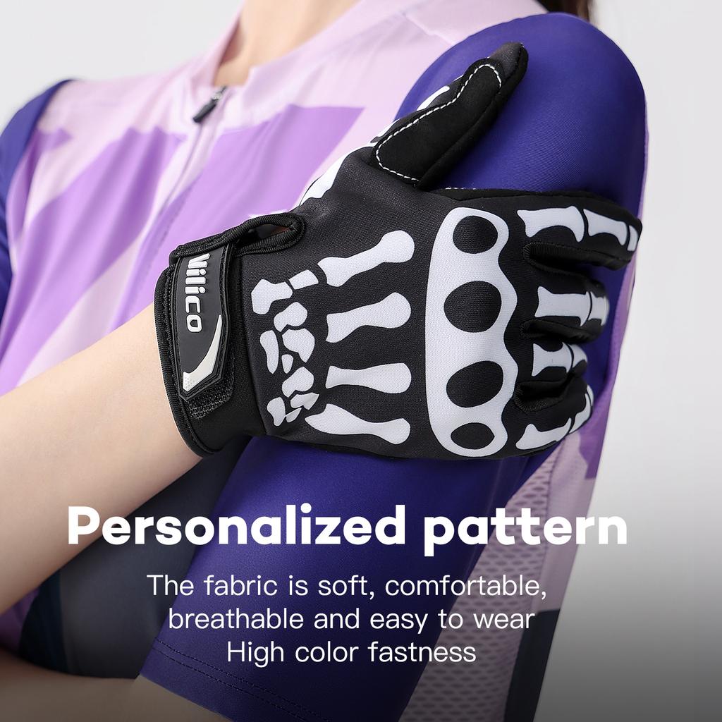 Shock Absorbing Riding Gloves For Road Bikes Anti Slip Wear Resistant All Finger Touch Screen Mountain Bike Gloves Outdoor Sports