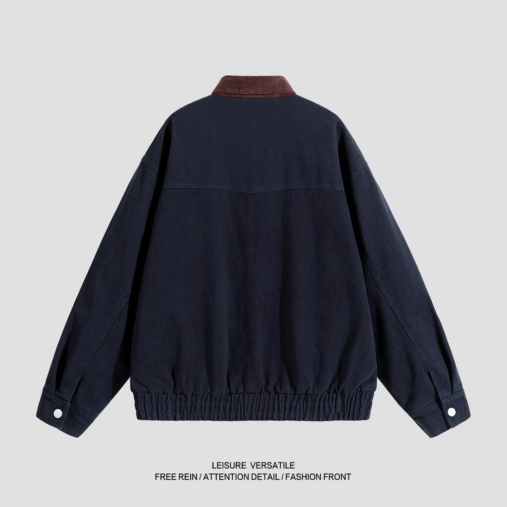 Comfortable Versatile Coat Minimalist Cotton Jacket Men's 2026 Jacket Loose Casual Men's Baseball Clothing Fall Clothes Breathable Work Casual Jacket