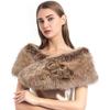 Faux Fur Scarf with Velvet Lining Invisible Fur Clip Artificial Fur Shawl Dresses Coats Fake Collar Neck Scarf