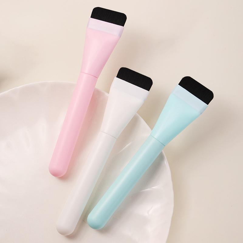 

Ультратонкий пензель для тонального крему Легкий і тонкий пензлик для контуру обличчя Плоский контурний пензлик Пензлі для кремового макіяжу для тонального крему рожевий