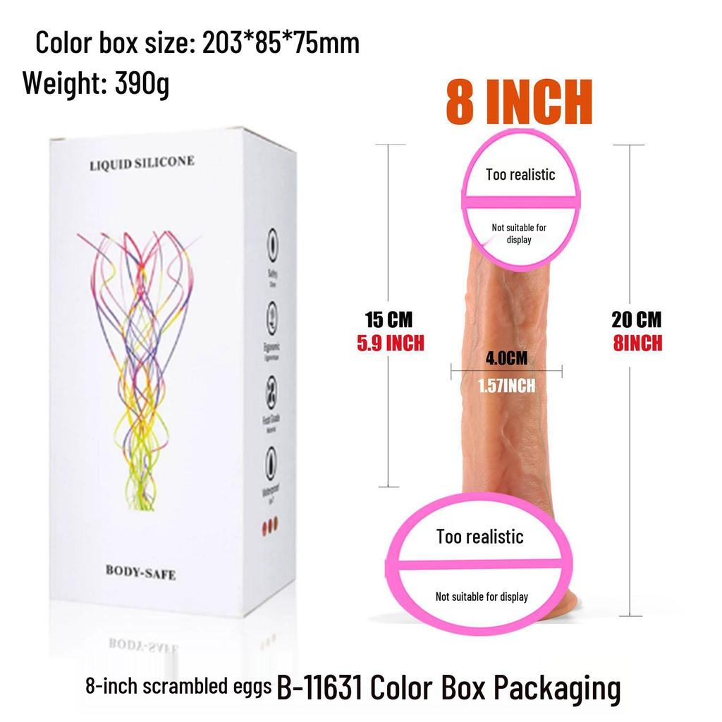 Realistic Liquid Silicone Soft Phallus - Female Self-Use Simulation Sex Toy