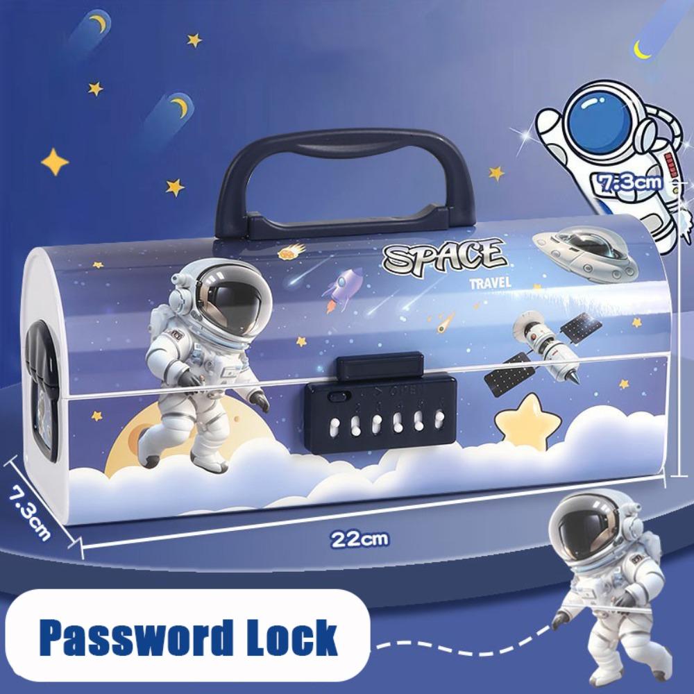 Multi-Function Pencil Case With Password Lock Stationery Storage Box Cartoon Pen Box  Student Gift