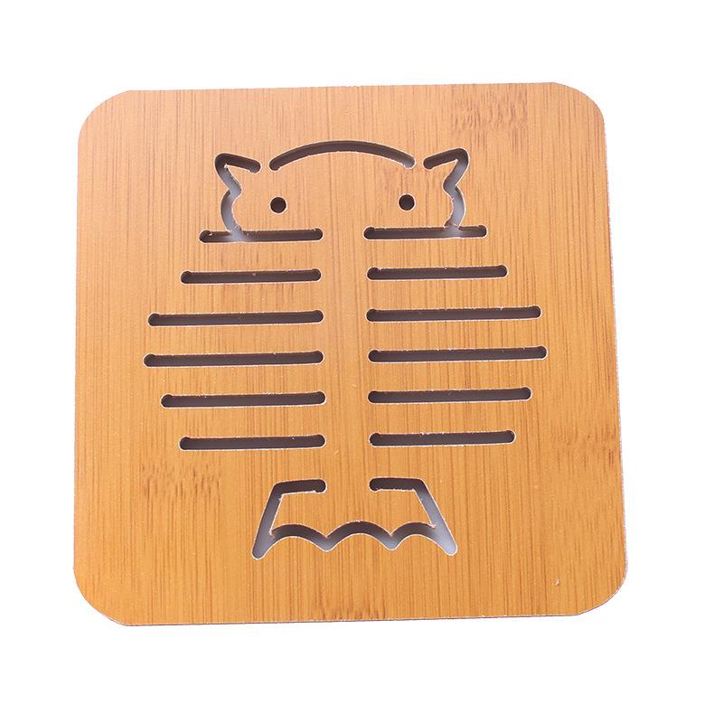 Italian-Style Anti-Scald Solid Wood Placemat and Non-Slip Coaster Set
