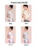 Women's White Short Sleeve Yoga Top with Loose Hip Cover for Spring