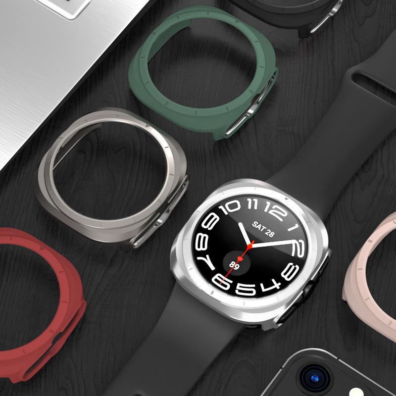 PC Hollow Case for Samsung Galaxy Watch 7 Ultra 47mm Accessories Frame Protective Hard Bumper Galaxy Watch 7 FE 40mm 44mm Cover