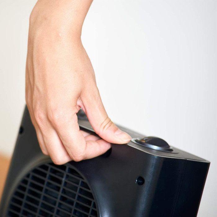 Black+Decker|BXSH1500E - Radiateur Electrique d'Appoint de 1500W avec chauffage PTC | Noir mat