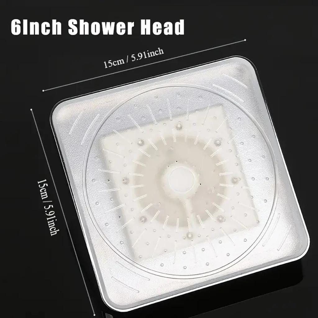 1pcRainfall Shower Head - Temperature Control, High-Pressure Water Saving, 7-Color Shower for Luxurious Bathroom SPA .