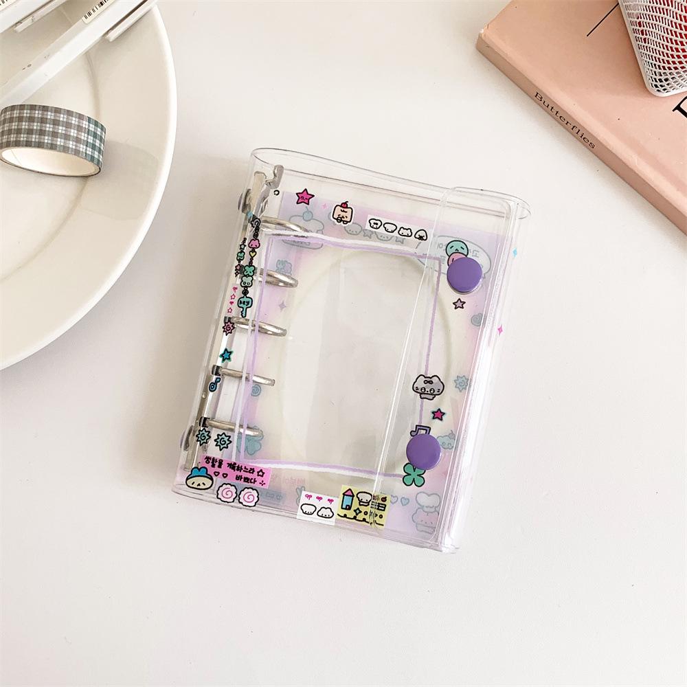 Hisocute M5 Cartoon Girl Planner: Fresh Style PVC Loose-Leaf Snap Pocket Notebook