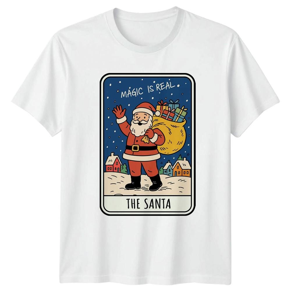 Magic Is Real The Santa Christmas Holiday Unisexs TShirt Unisexs Tee Graphic Top S