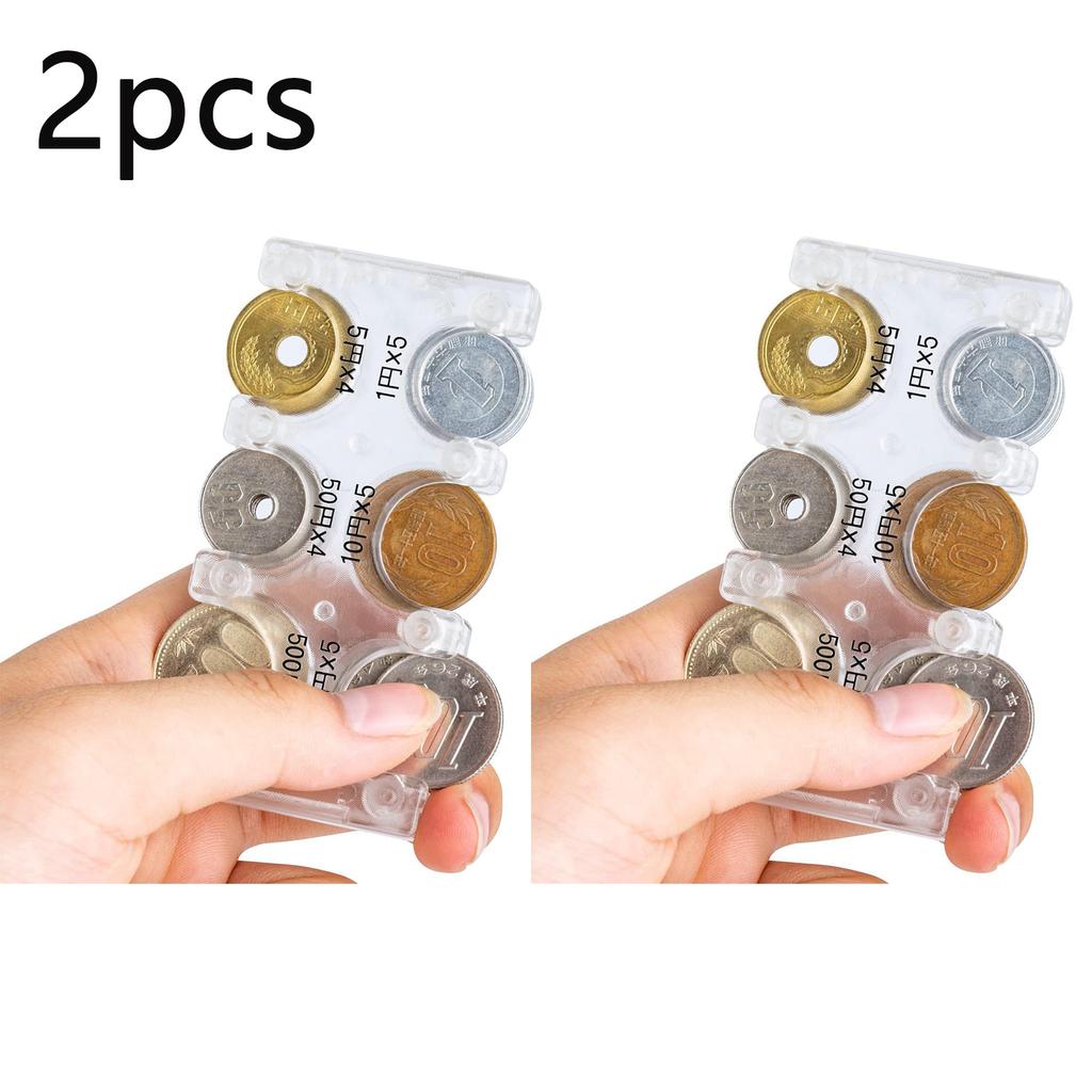 1-3Pcs Coin Dispenser Mini Portable Coin Organizer Multifunctional Coin Classification Clip Holder Purses Plastic Coin Card Case