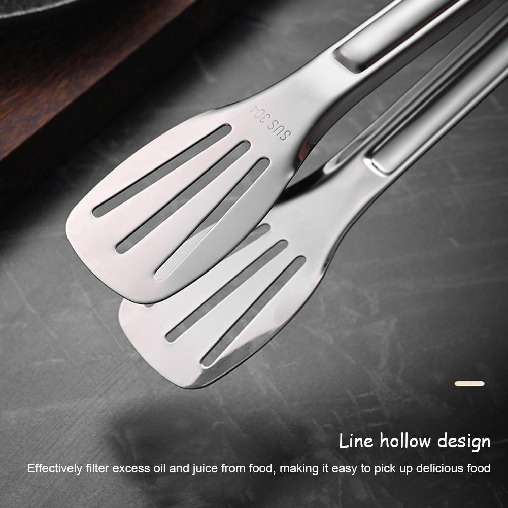 9/12/14 Inch Stainless Steel Food Clip BBQ Grill Steak Clamp Non-Slip Long Handle Bread Tong Cooking Tools Kitchen Accessories