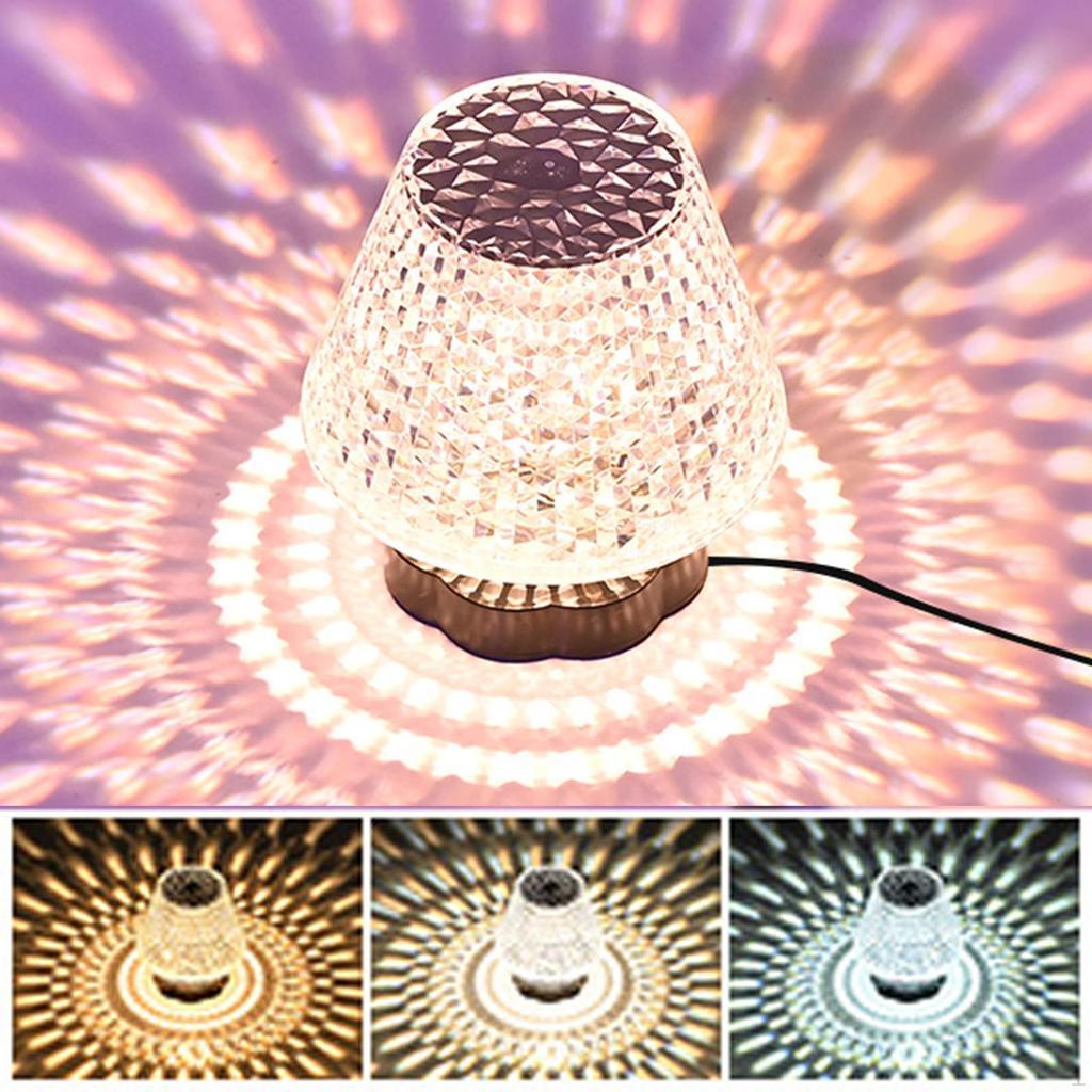 Crystal Nightlight Table Lamp for Bedroom
