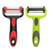 3-in-1 Peeler with Double-Knife Design Shredding Scraping Ergonomic Anti-Slip Handle Lightweight Portable Fruit Vegetable Peeler Kitchen Tool