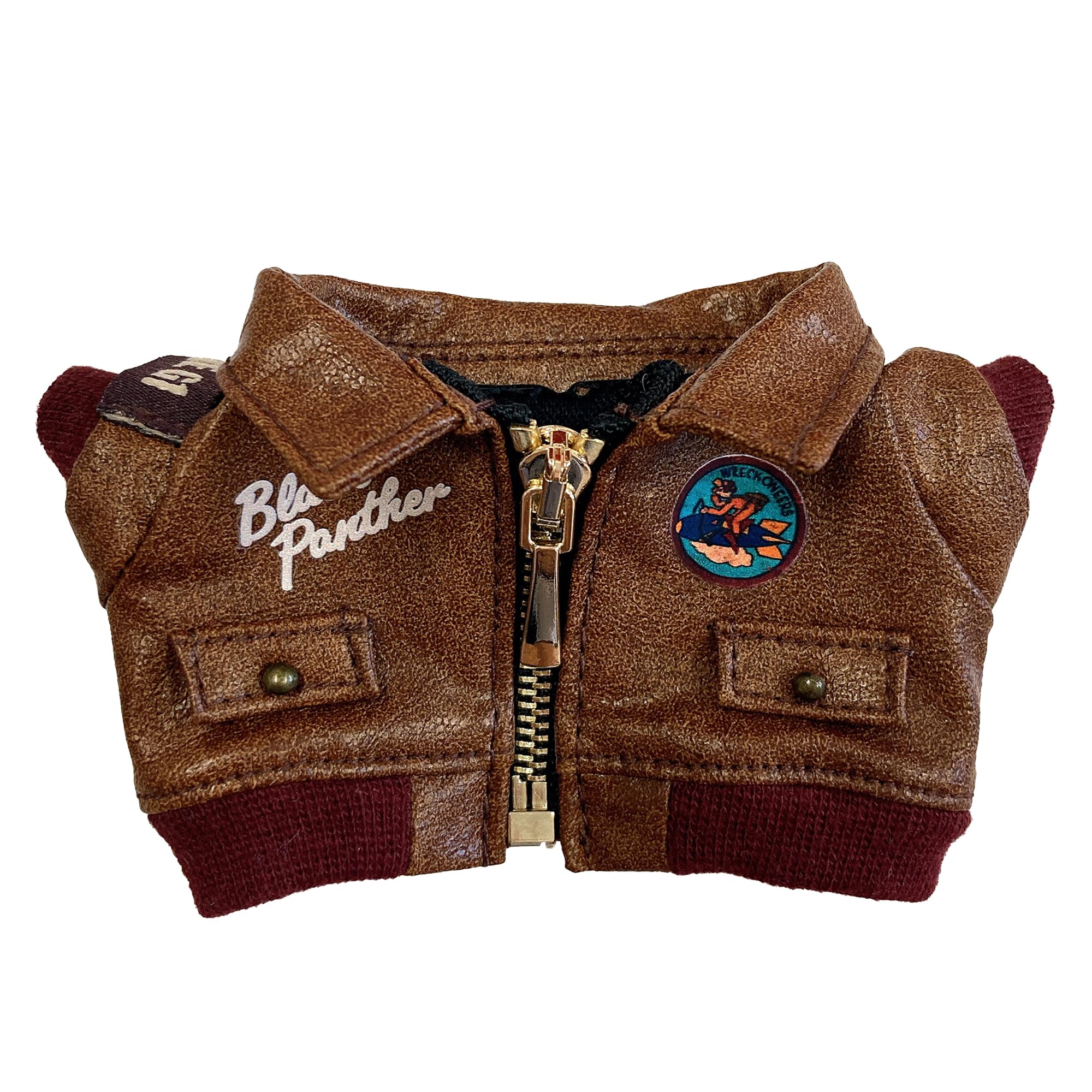 

Leather Jacket for Plush Toys Compatible with Otaku and Dolls Vintage-Style (10-15cm) - Kigurumi, Accessories, Activities, Dolls, Mascots, K-Pop