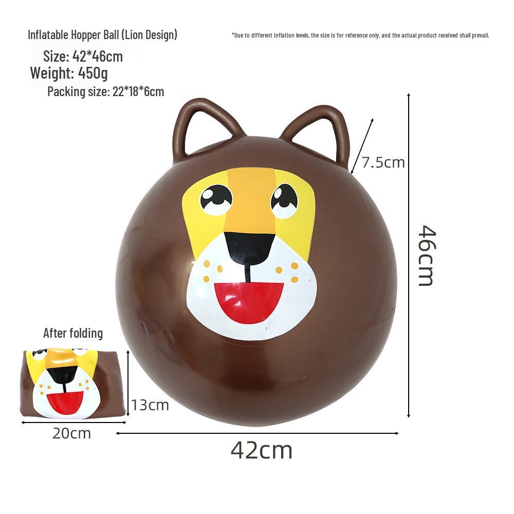 

Children s Sensory Goat Horn Inflatable Jumping Ball