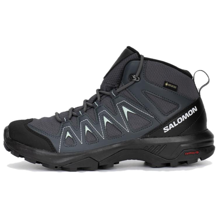 Salomon X Braze Mid Gtx Comfortable Versatile Non-Slip Wear-Resistant Waterproof Hiking Shoes Women Hiking Shoes Black 471811