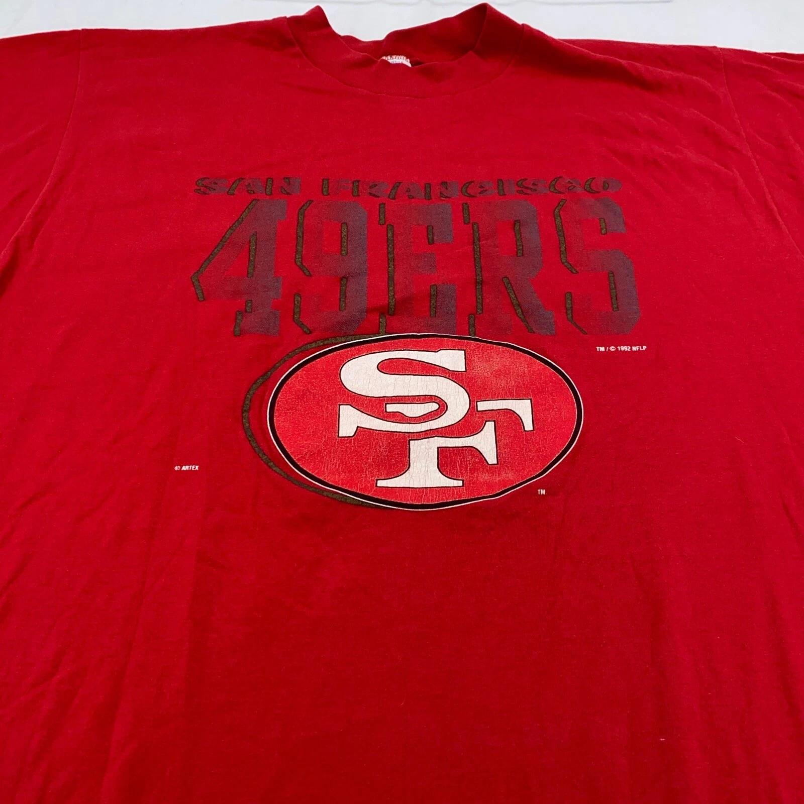 vintage 90s SAN FRANCISCO 49ERS T-Shirt XL football NFL 2XL