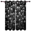 Skull Wall Horror Curtains for Bedroom Living Room Drapes Kitchen Children's Room Window Curtain Modern Home Decor