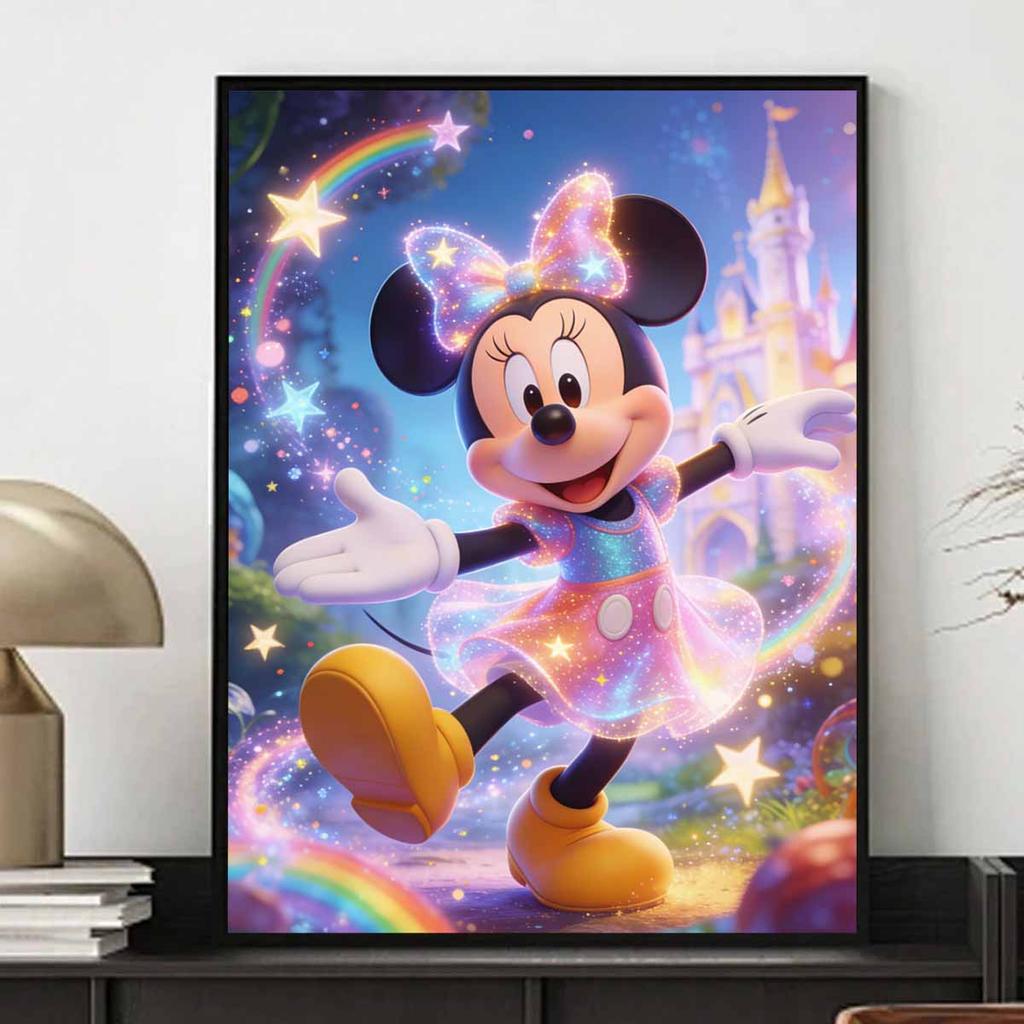Disney Diamond Painting Kit Minnie Magic Stars Home Bedroom Wall Decor Crafts Handmade Gift