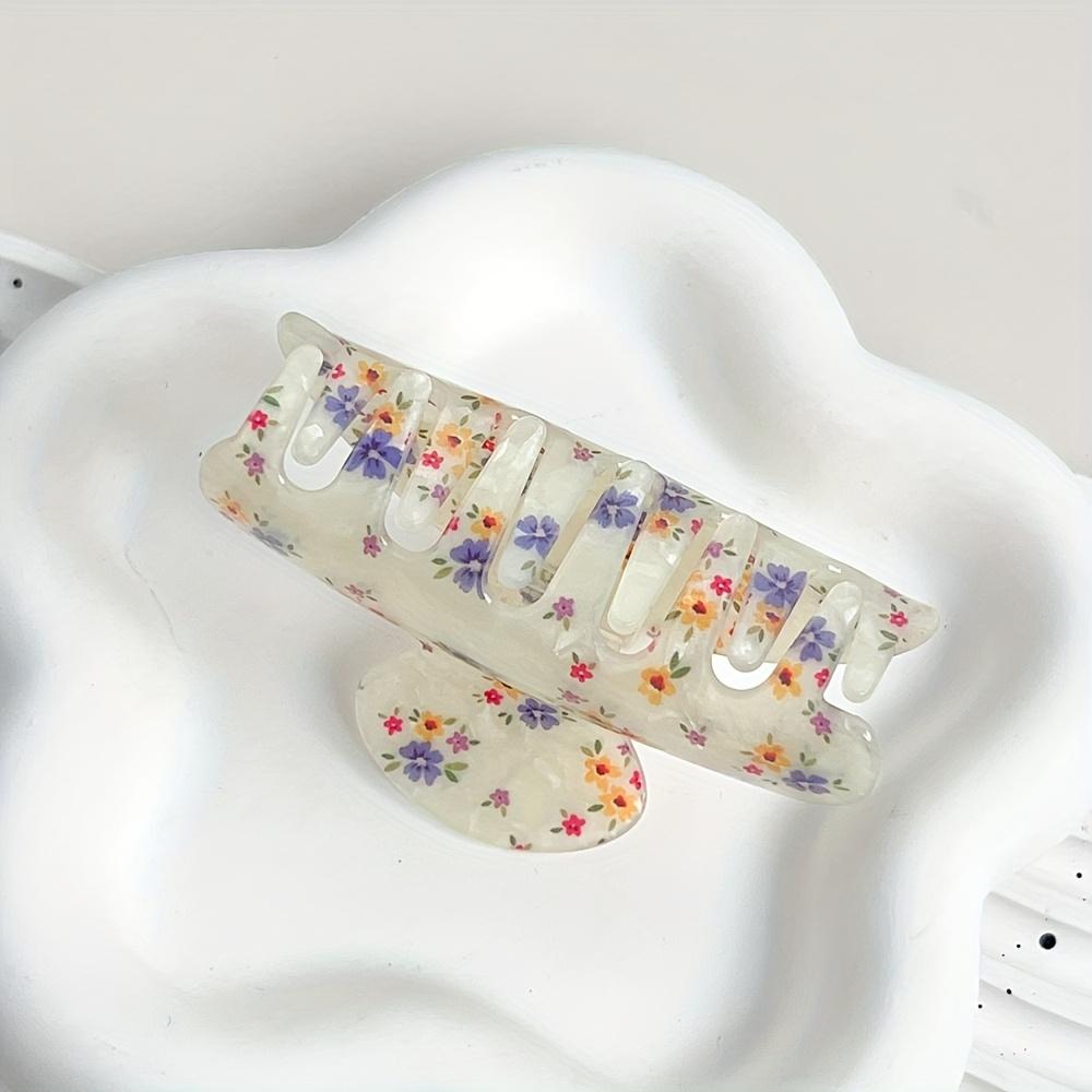 1pc Charming Floral Hair Clip - Acrylic, Boho Minimalist Style with Vibrant Flower Design,Women Hair Accessory Floral Design Hair Clip