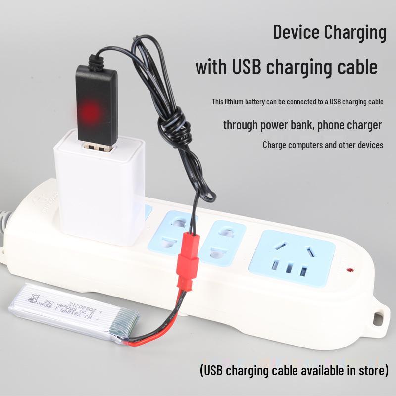 3.7V 500mAh 25C High Discharge Lithium Battery for UDIRC U818A/H37 Aircraft