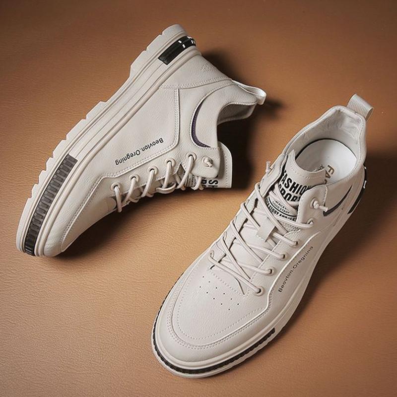 New Warm Sneakers for Men Trend High-top Casual Flat Shoes Men Lace Up Korean Version Tooling Shoes Zapatilla Hombre 2025