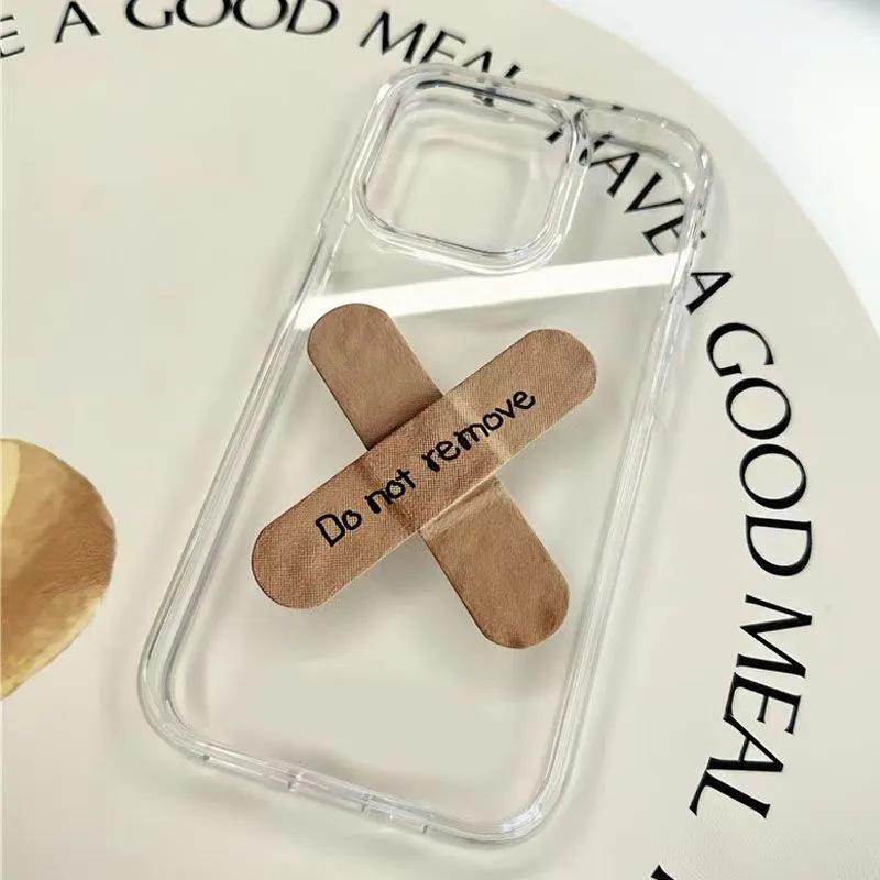 

DO not Remove Creative Korean Ins Band Aid Printing Cute Phone Case For iPhone 16 15 14 13 12 11 Pro Max 7 8 Plus MINI Y2K Cover iPhone 16 Pro Max