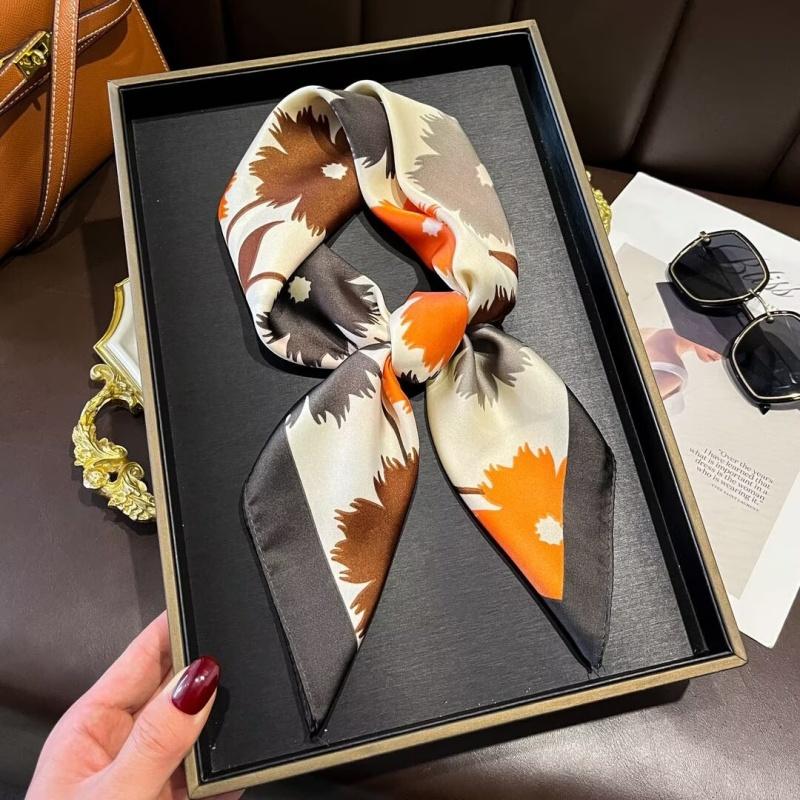 Square Silk Scarf Hijab Female Turban Bandana Headscarf Neckerchief Shawl Handkerchief Headband Luxury Print Fashion Wraps