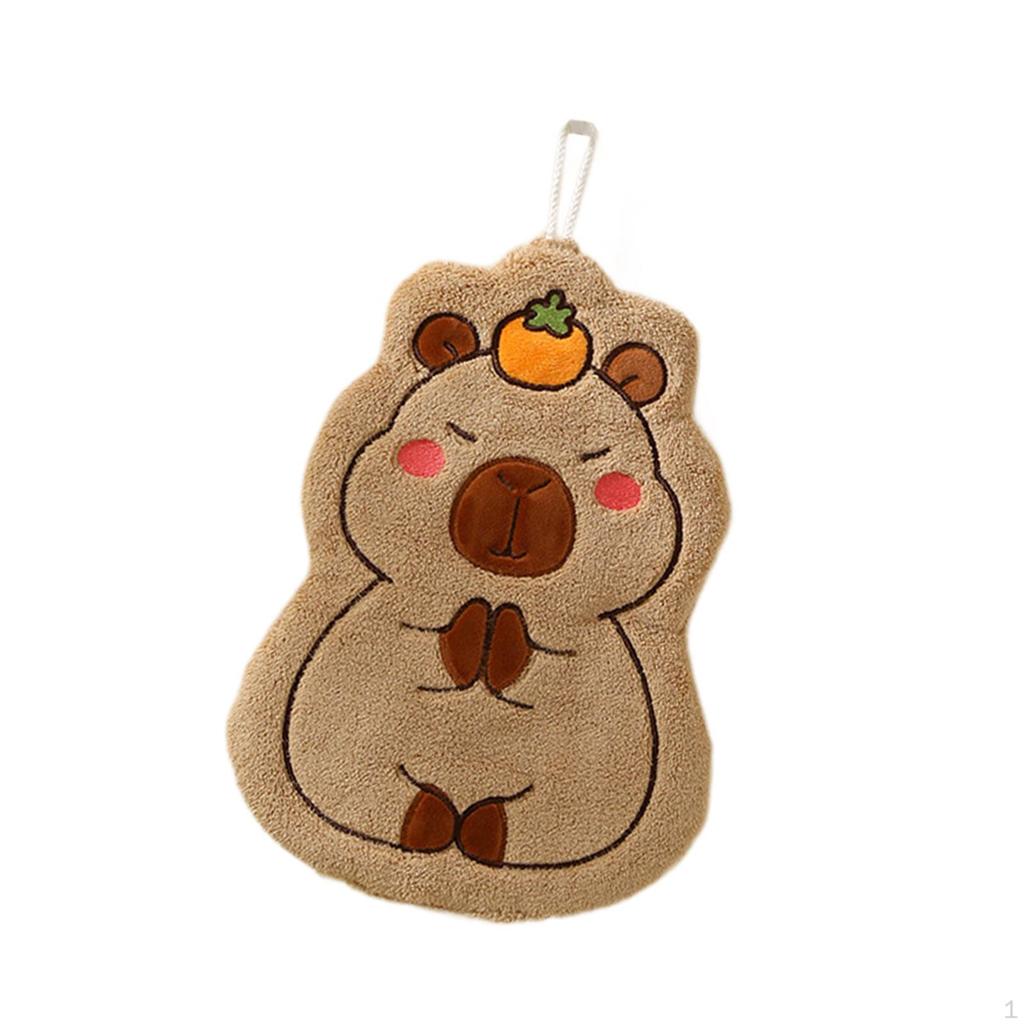 Adorable Capybara Hanging Towel Set for Home Use