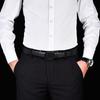 Lychee Grain Leather Smart Casual Belt With Automatic Buckle And Letter Design For Men