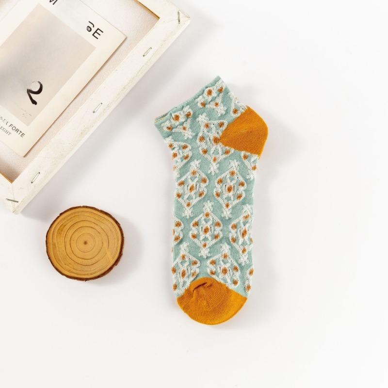 10 Paar Retro Hofstil Socken, Damen Kurze Socken, Damen Frühling und Sommer Kurze Socken, Füßlinge, Frühling und Sommer Baumwollsocken