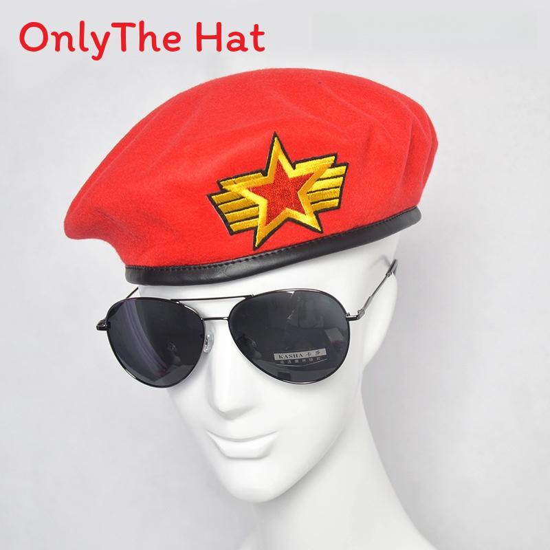 Marvel Logo Wool Beret Hat With Retro British Style And Uv Sunshade For Adults