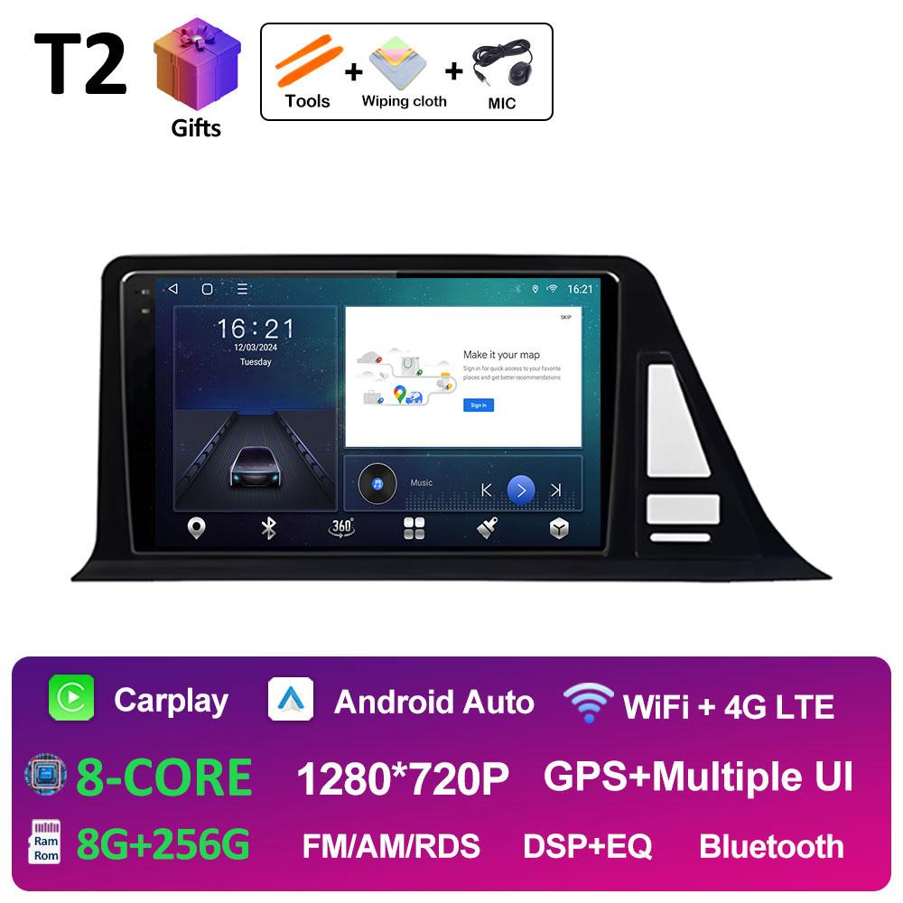 Intelligenrt System GPS Navigation For Toyota CHR C-HR 2016 2017 2018 2019 Android 14 DSP Stereo Autoradio Cooling Fan Head Unit
