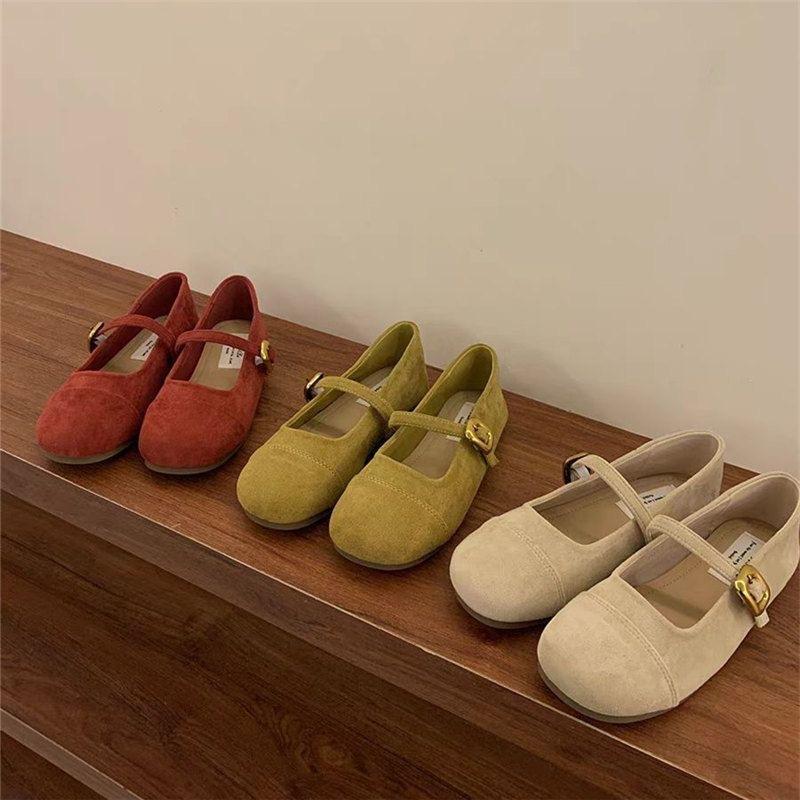 Shallow Single Shoes Women's Spring and Autumn Retro Gentle Fairy Mary Jane Women's Shoes Flat Bottom