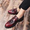 Herrenschuhe Hochwertiges Leder Herren Slipper Schuhe Vintage Quaste Herren Slip On Outdoor Oxford Schuhe Mokassin Homme Delocrd