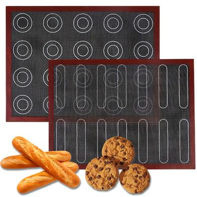 Silikon Urholkad Bakmatta Ark Nonstick Ugn Mesh Pad Andningsbar Glasfiber Värmebeständig Matlagning Bakform Bakmatta