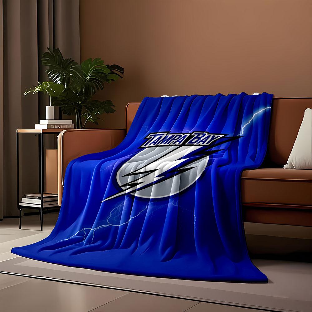 Tampa Bay Lightning Logo Blanket print blanket soft and cozy perfect for the living room bed sofa or a nap,gift