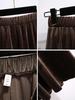 Plus Size High Waist Velvet A-Line Skirt for Women - Spring/Autumn Elastic Waist Slimming Long Skirt