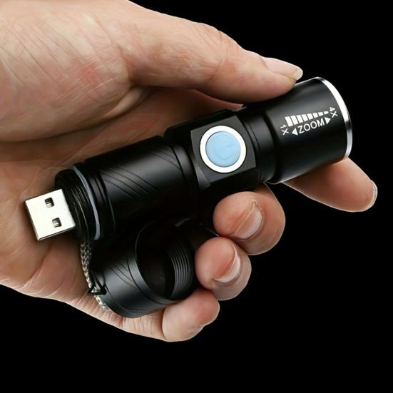 UV Flashlight Pet Urine Detector Light Rechargeable Adjustable Zoom Mini Torch Portable Ultraviolet Flashlight