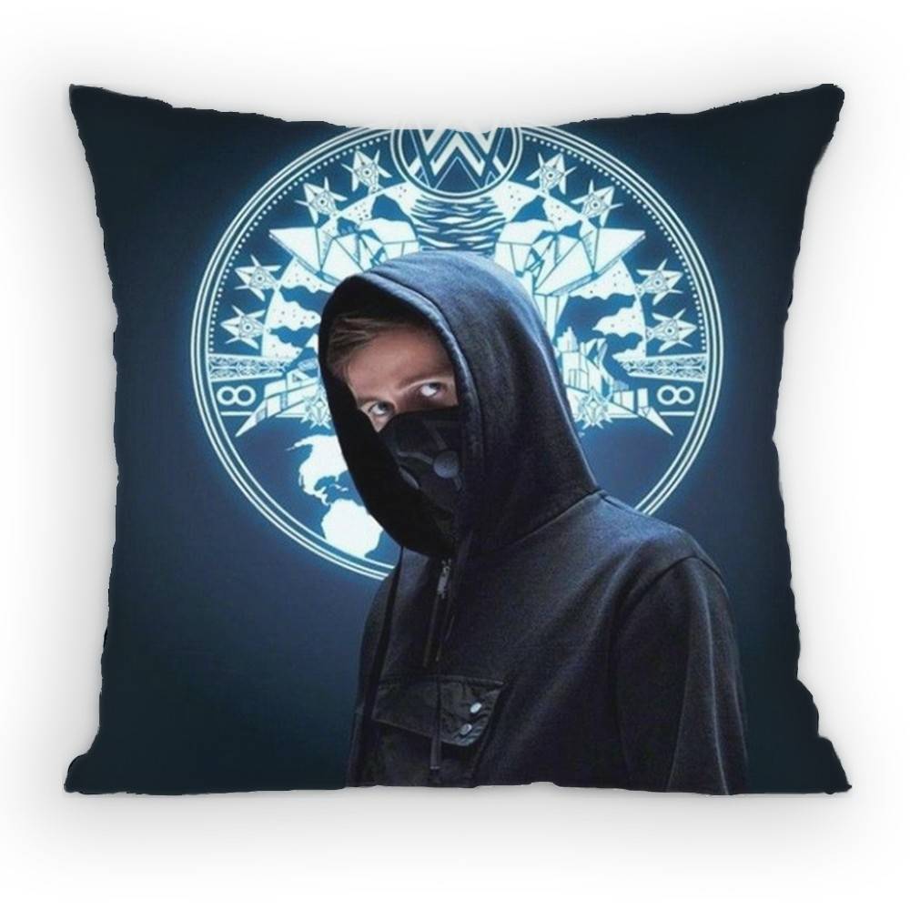 AAlan Walker DJ Pillow Case Sofa Living Room Bedroom Headboard Backrest Cushion Square Cushion Nap Time