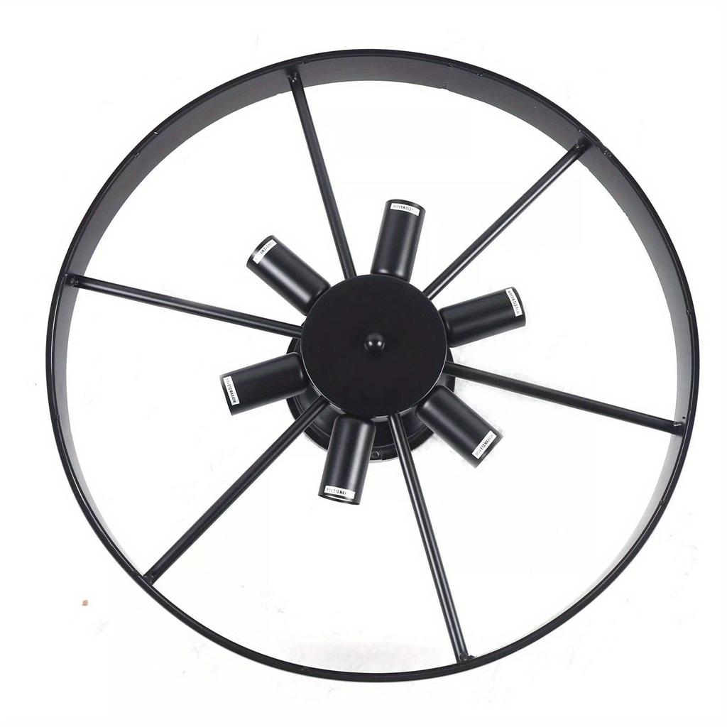 Industrial Style Carriage Wheel Chandelier for Kitchen or Bar Ceiling Lighting