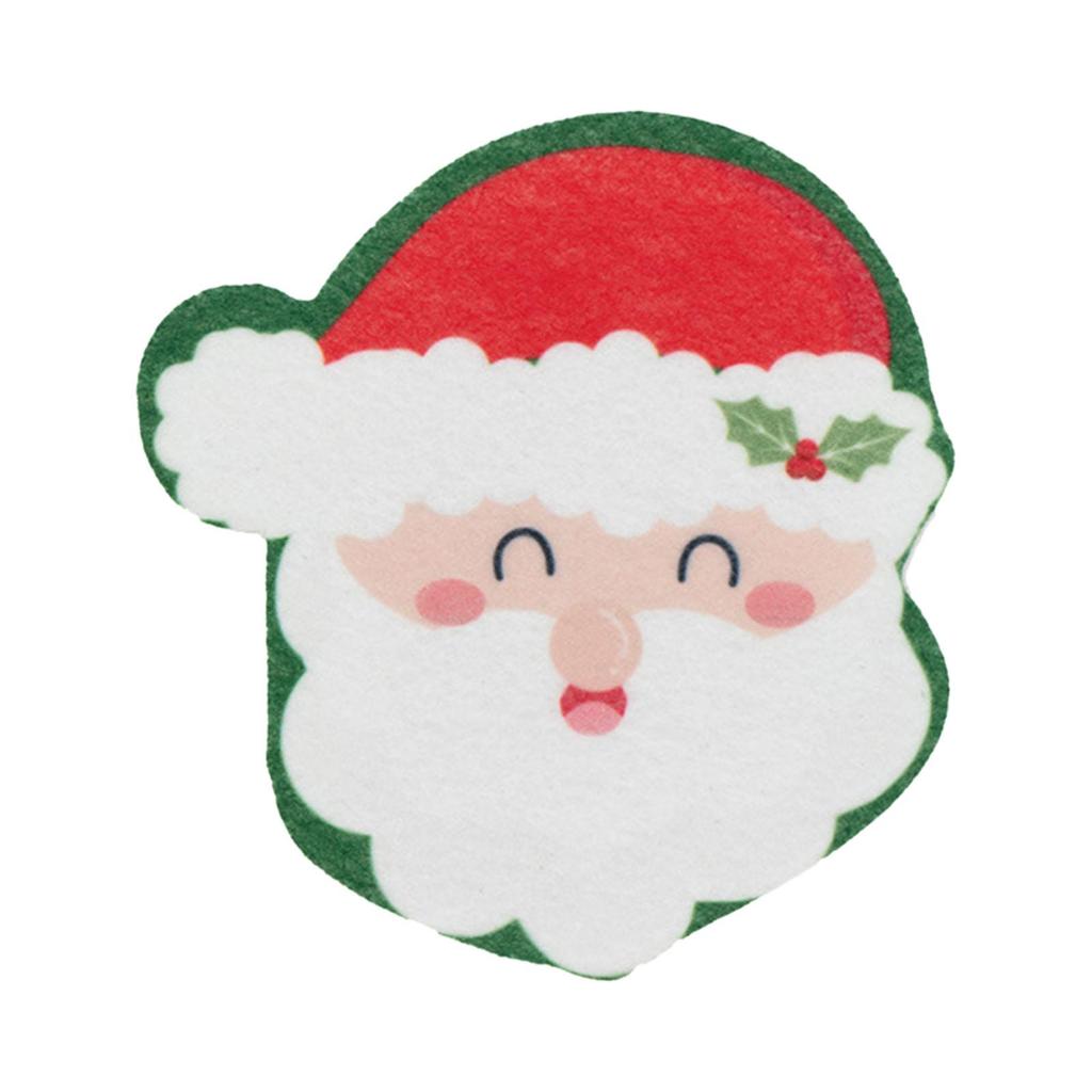 Cartoon Print Dishcloth, Kitchen Cleaning Sponge Christmas Themed for Cleaning Kitchen,