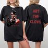Terrifier Art The Clown Koszulka Dwustronna Horror Koszulka Horrorowa Straszny Klaun Koszulka Spooky Slasher Prezent dla Fana Halloween Horror