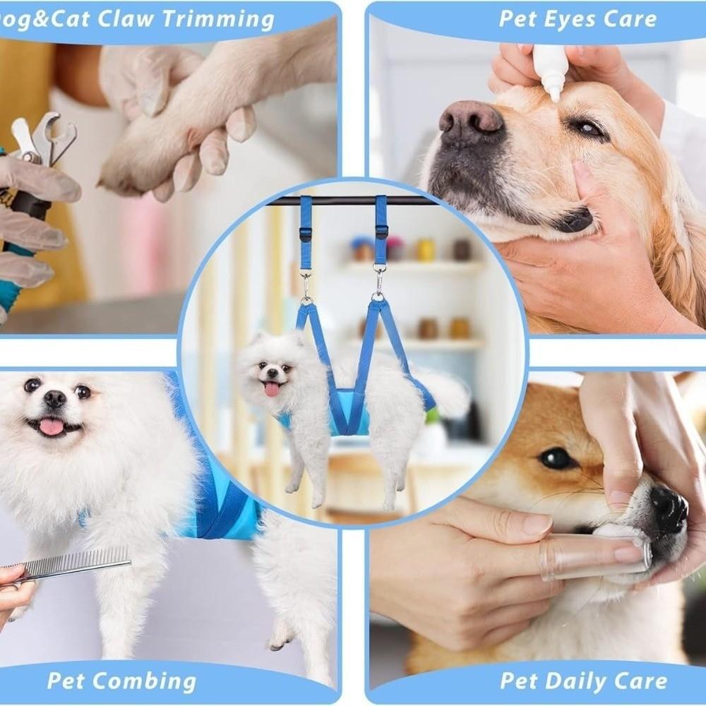 Adjustable Pet Grooming Hammock Breathable Hanging Cat Nail Clipper Fixer Durable Comfortable Cat Fixed Bath Bag Pet Grooming